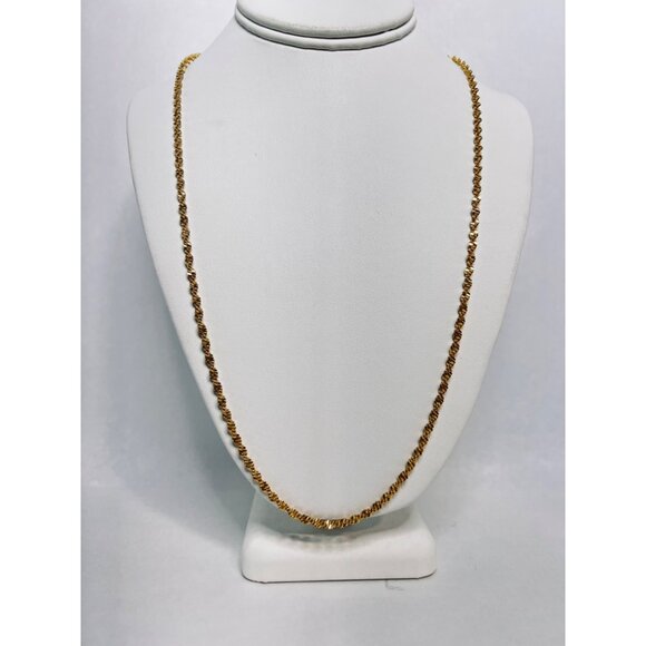 Vintage Gold Tone Rope Chain Necklace (5413) - Picture 1 of 6